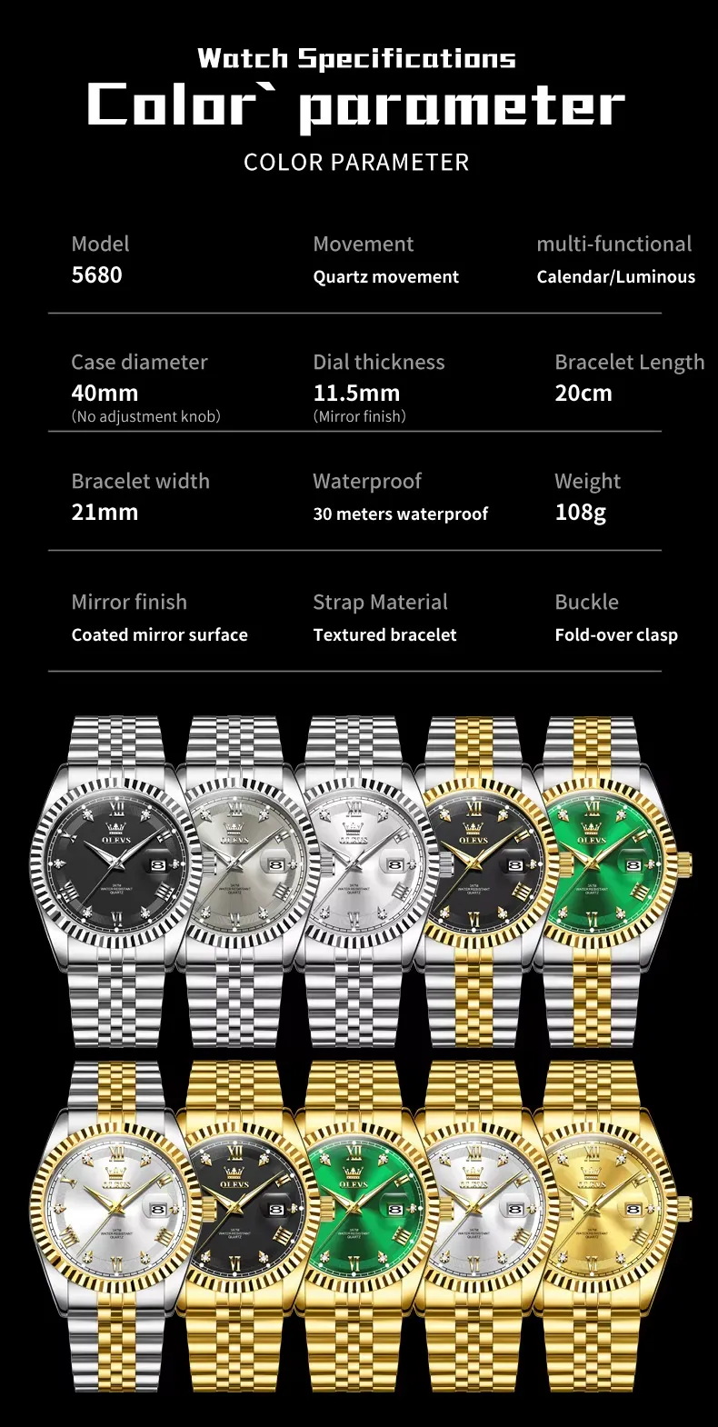 OLEVS Men's Watch 5680