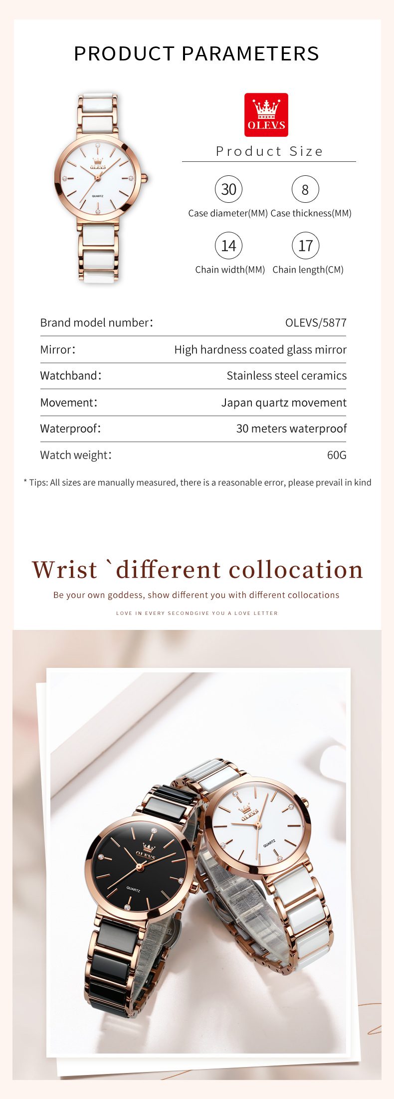 Olevs Women's Watch 5877