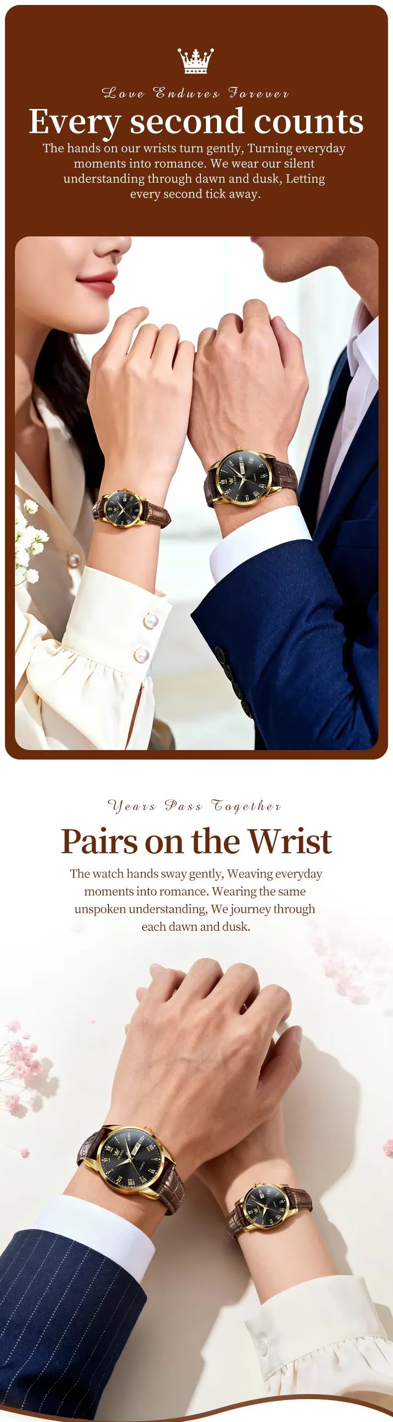 Olevs Couple Watch 5892