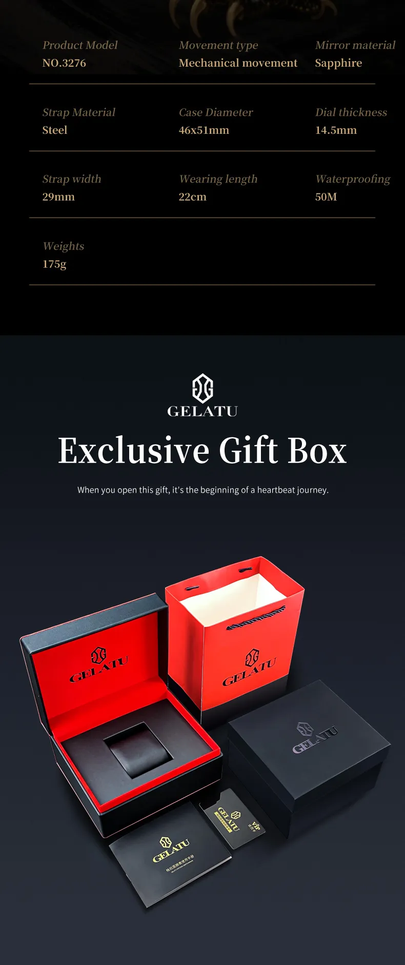 Gelatu Men's Watch 6021