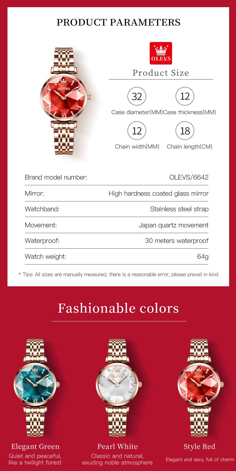 Olevs Women's Watch 6642