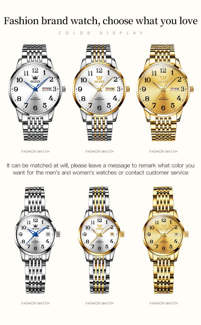 Olevs Couple Watch 6666