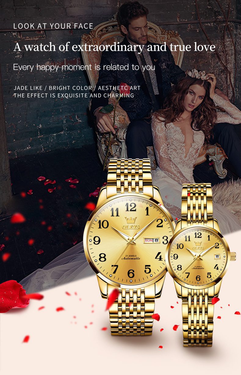 Olevs Couple Watch 6666