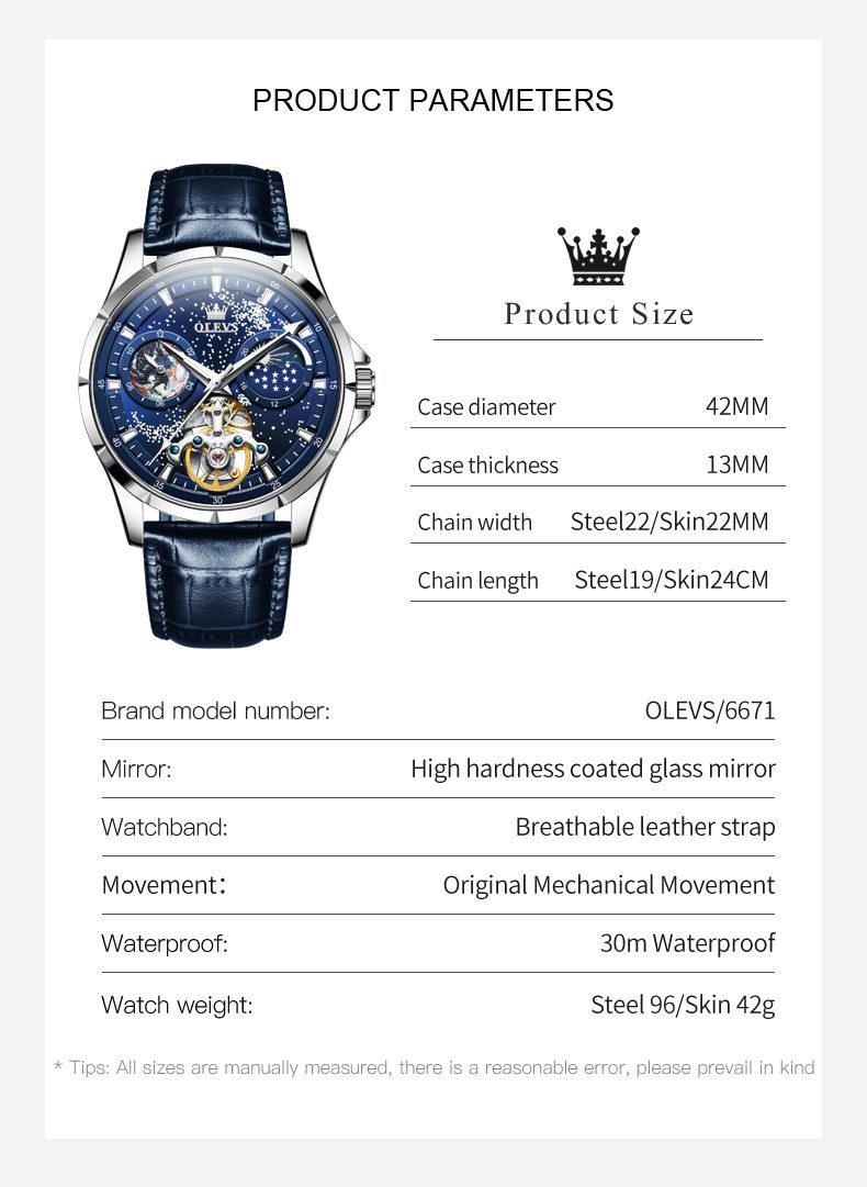 Olevs Men's Watch 6671