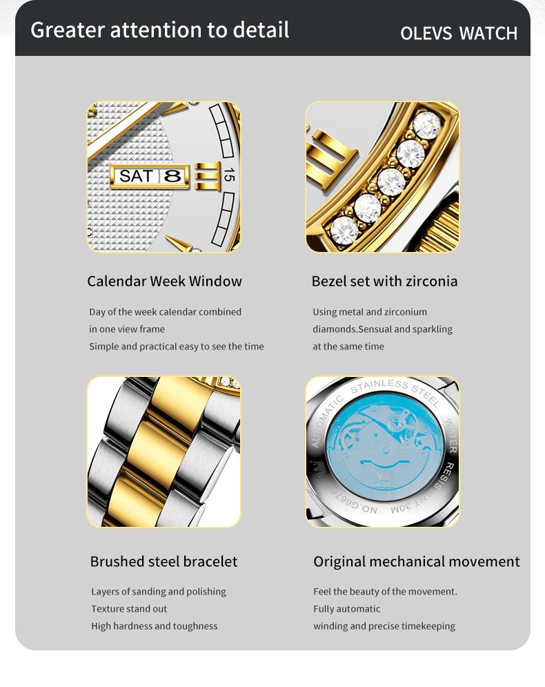 Olevs Men's Watch 6676