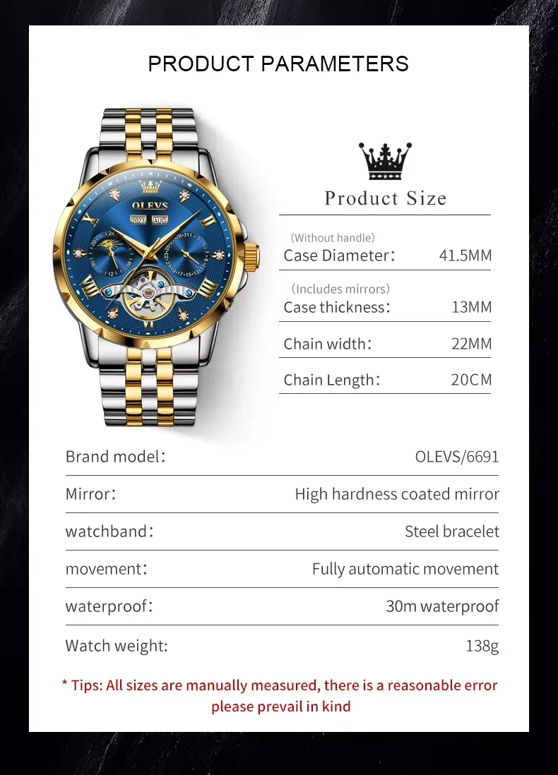 Olevs Men's Watch 6691