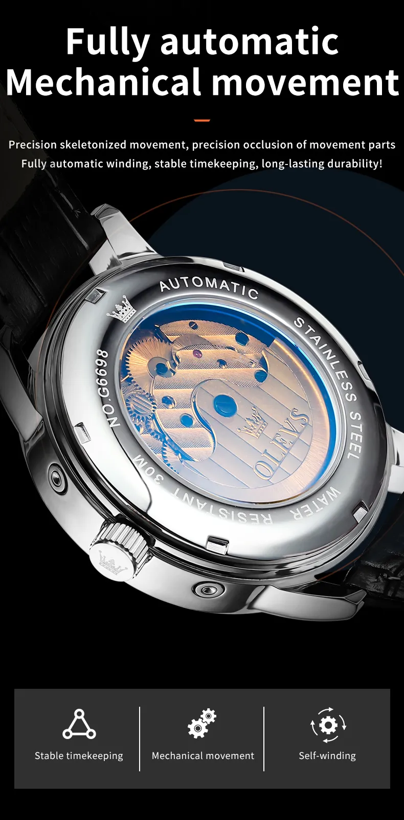 Olevs Men's Watch 6698