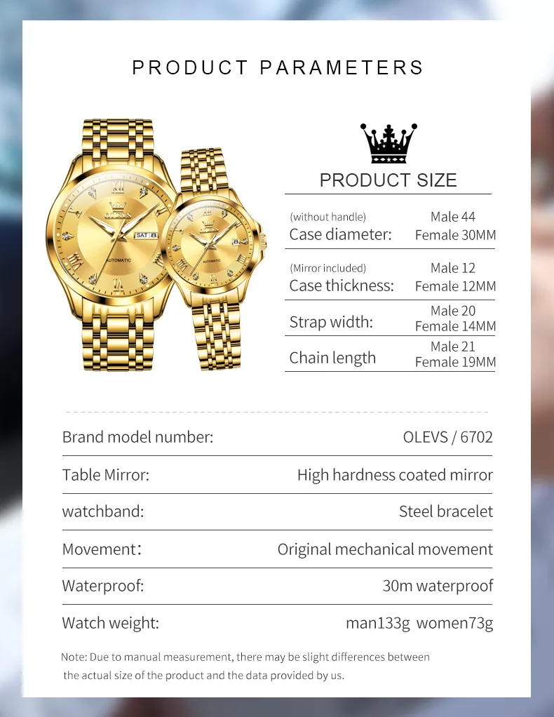 Olevs Men's Watch 6702