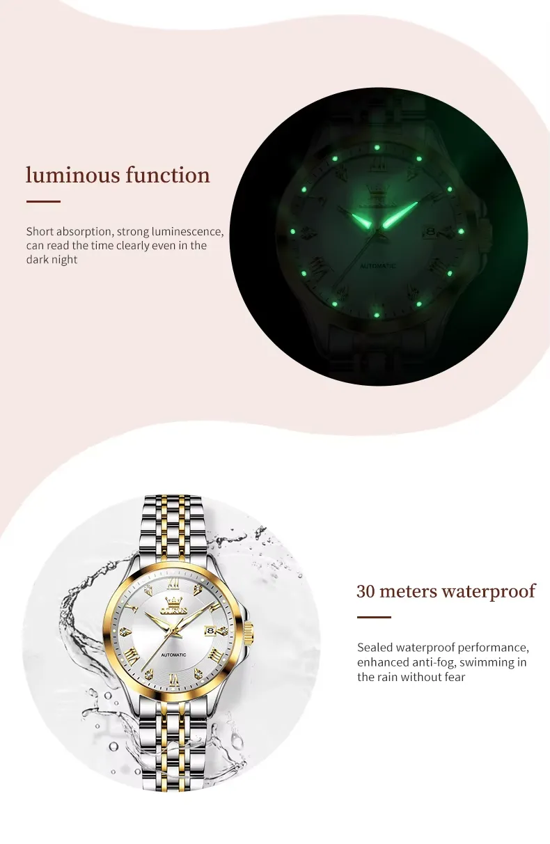 OLEVS Couple Watch 6702