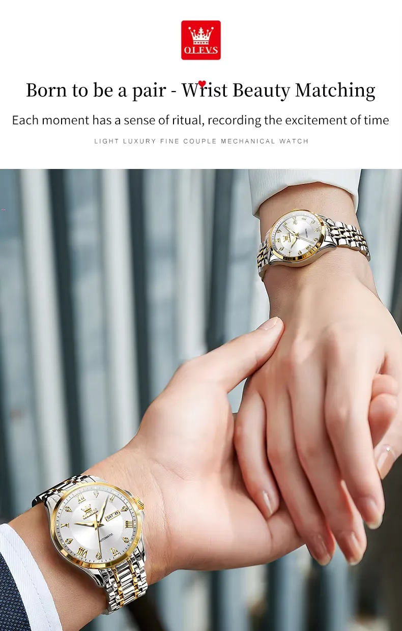 OLEVS Couple Watch 6702