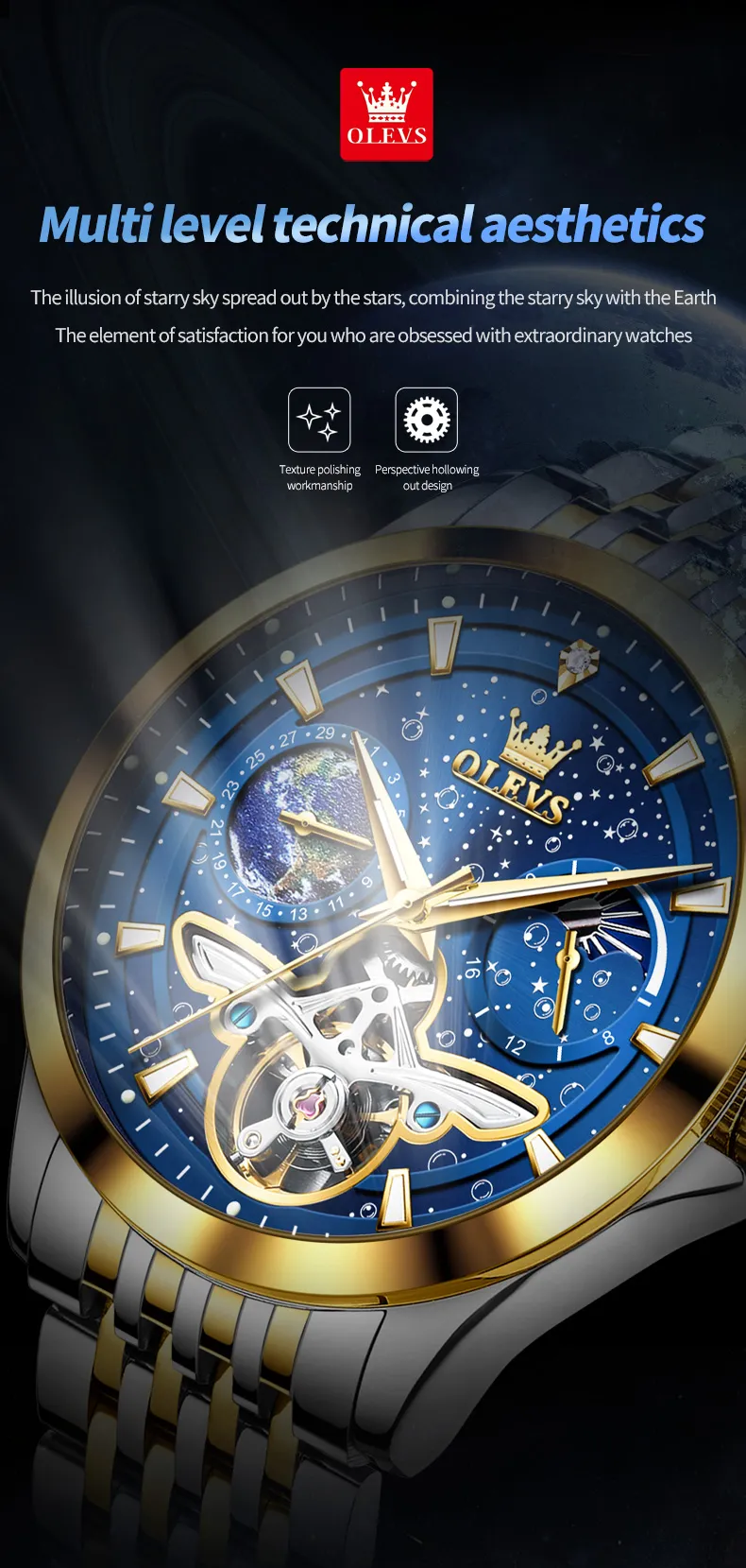 Olevs Men's Watch 6705