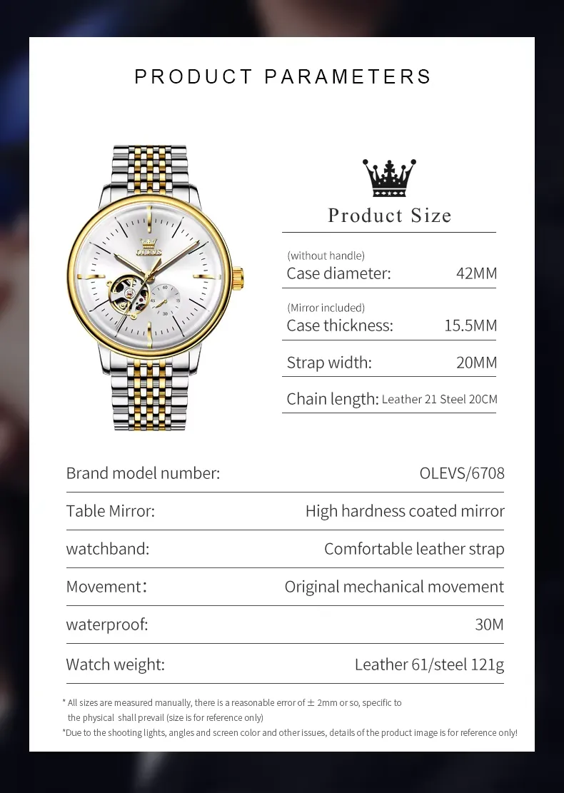 OLEVS Men's Watch 6708