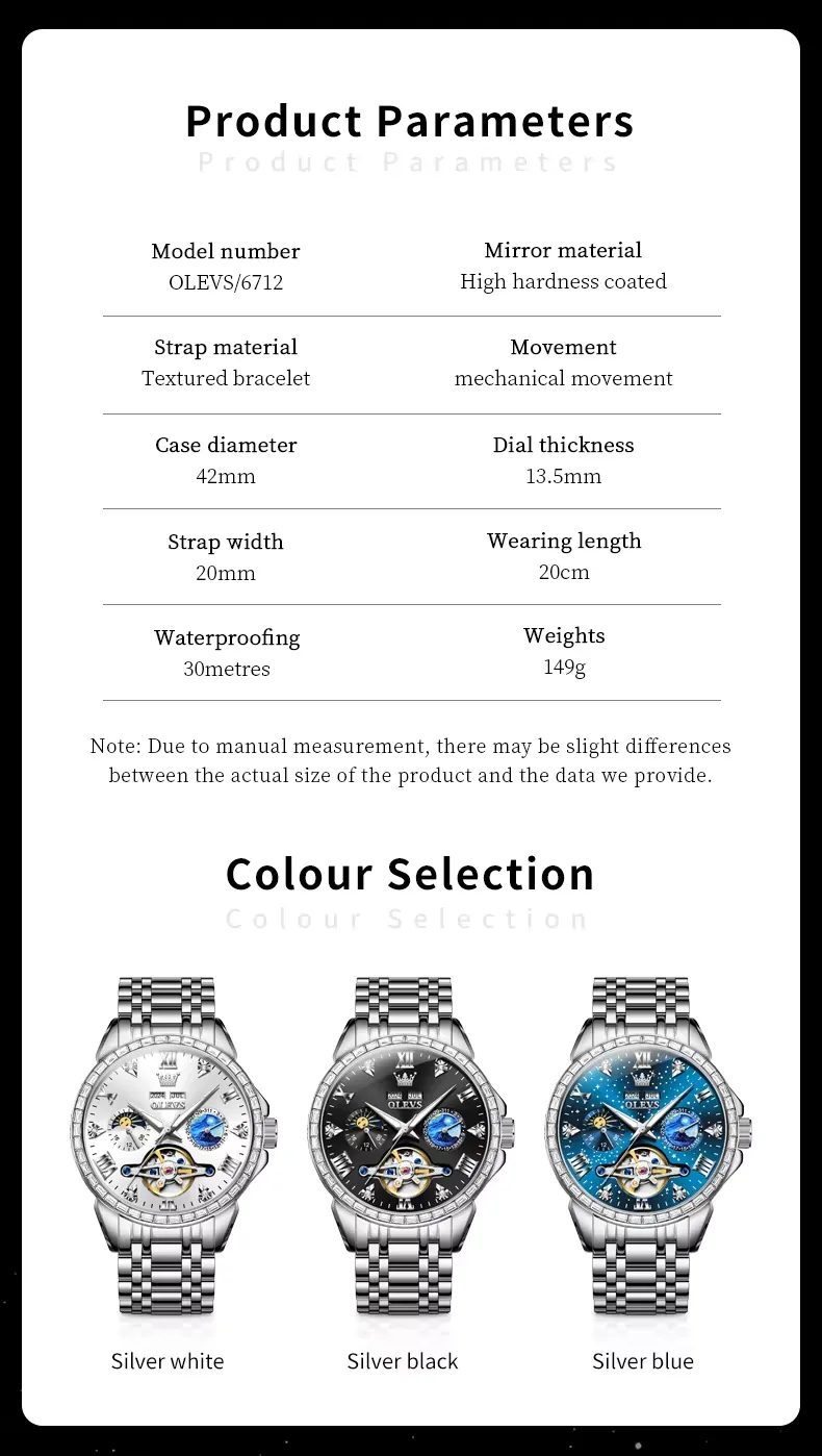 Olevs Men's Watch 6712