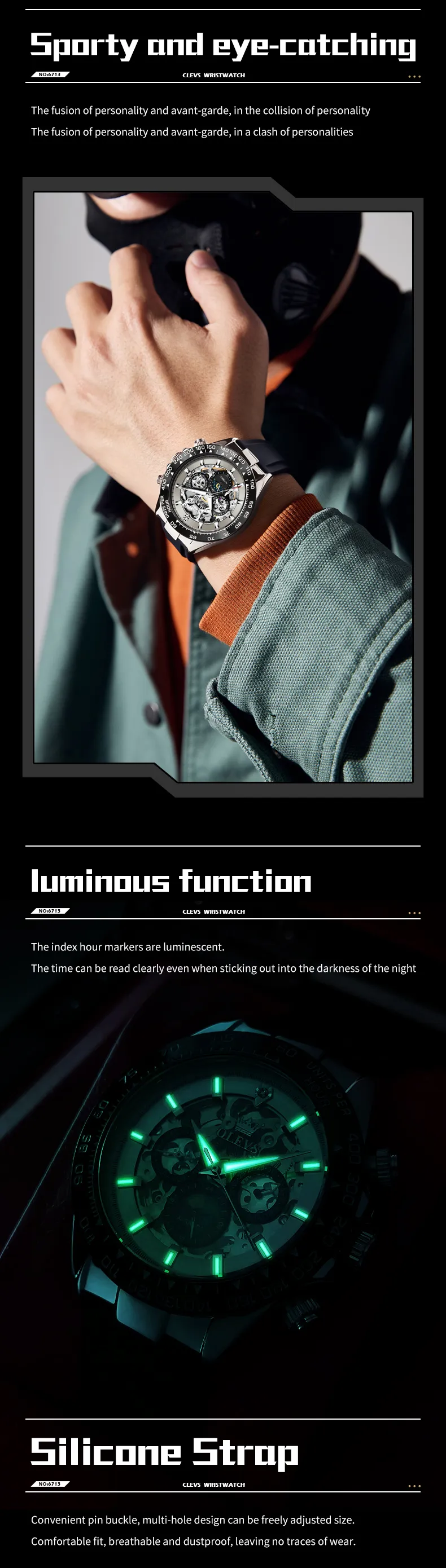 Olevs Men's Watch 6713