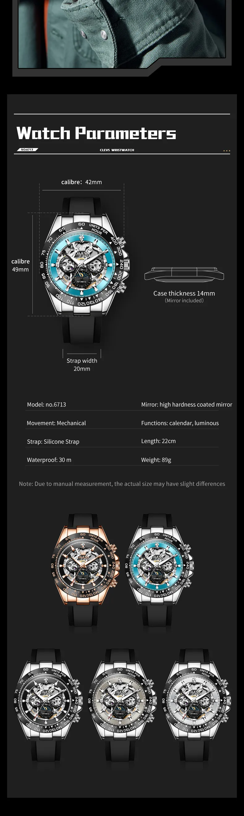 Olevs Men's Watch 6713