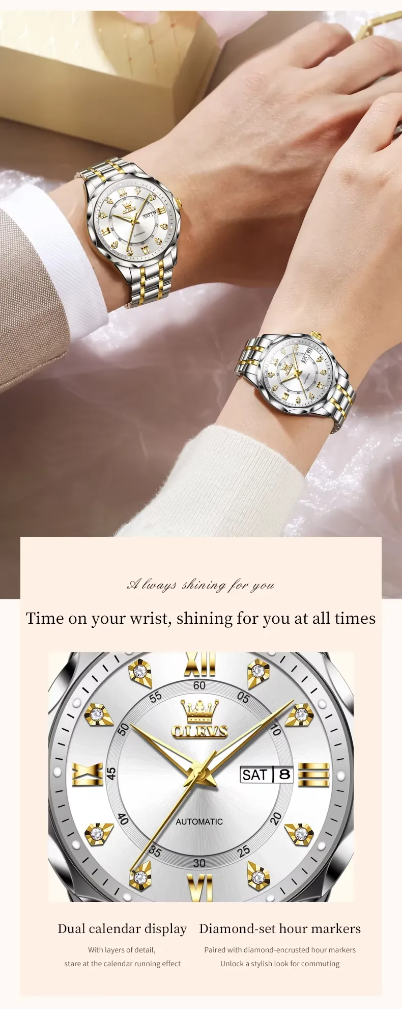OLEVS Couple Watch 6727