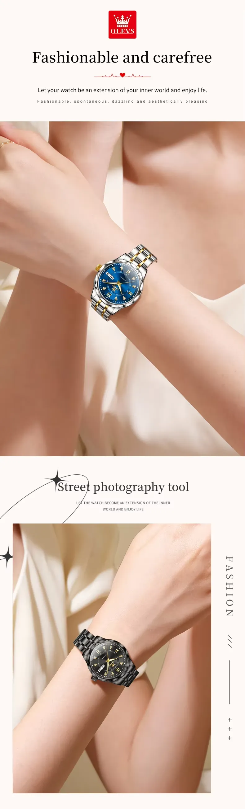 OLEVS Couple Watch 6727
