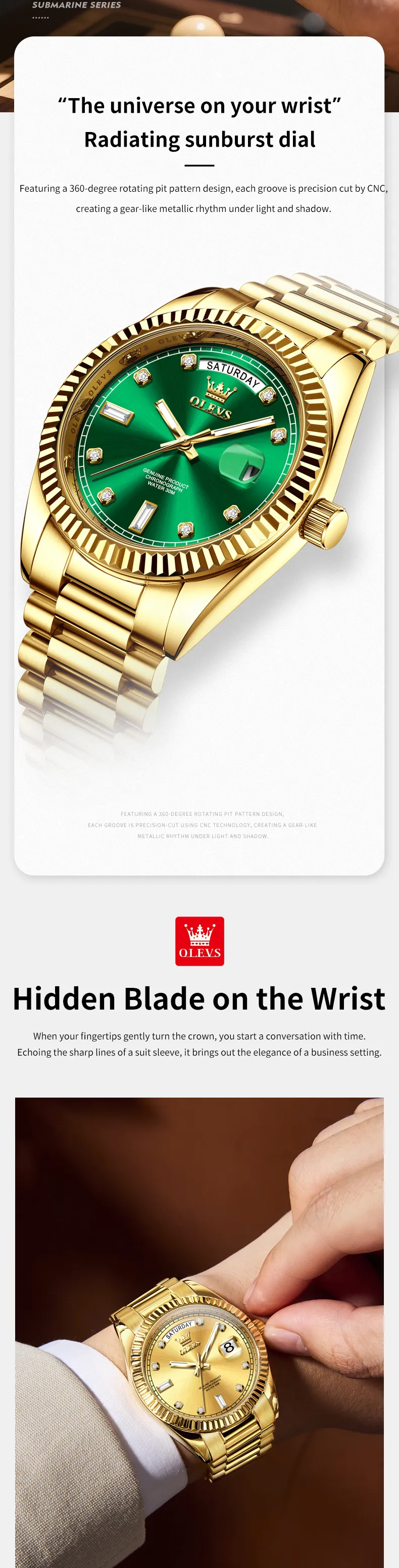 Olevs Men's Watch 6736