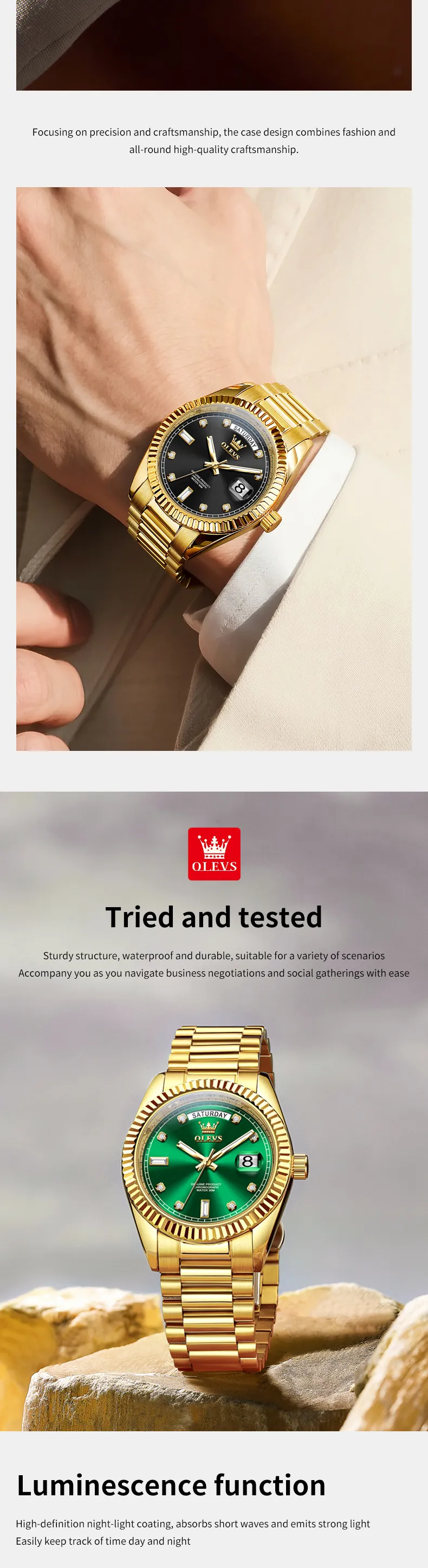 Olevs Men's Watch 6736