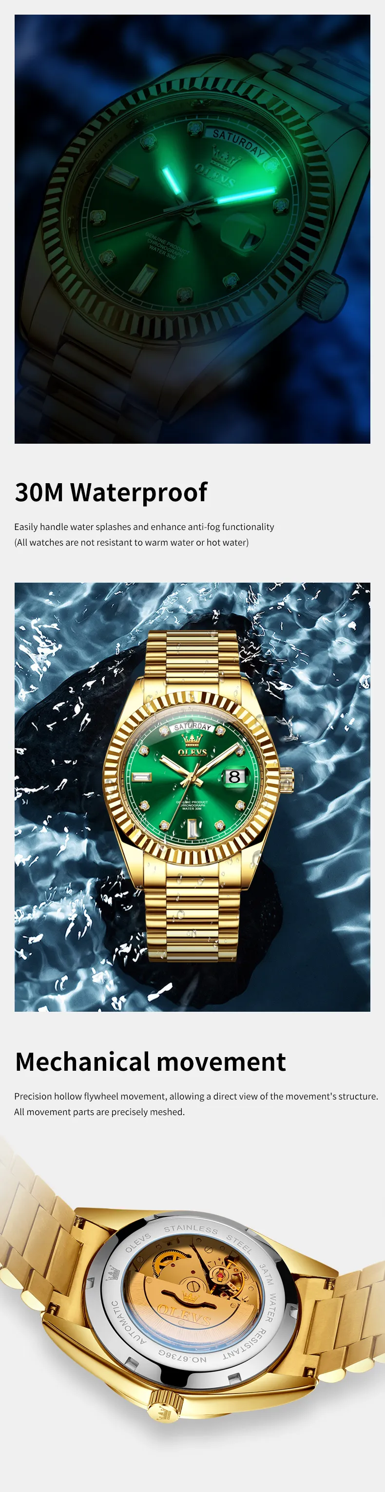 Olevs Men's Watch 6736