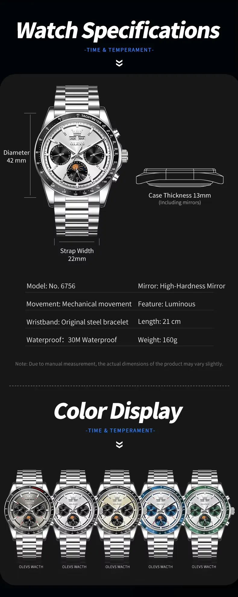 Olevs Men's Watch 6756