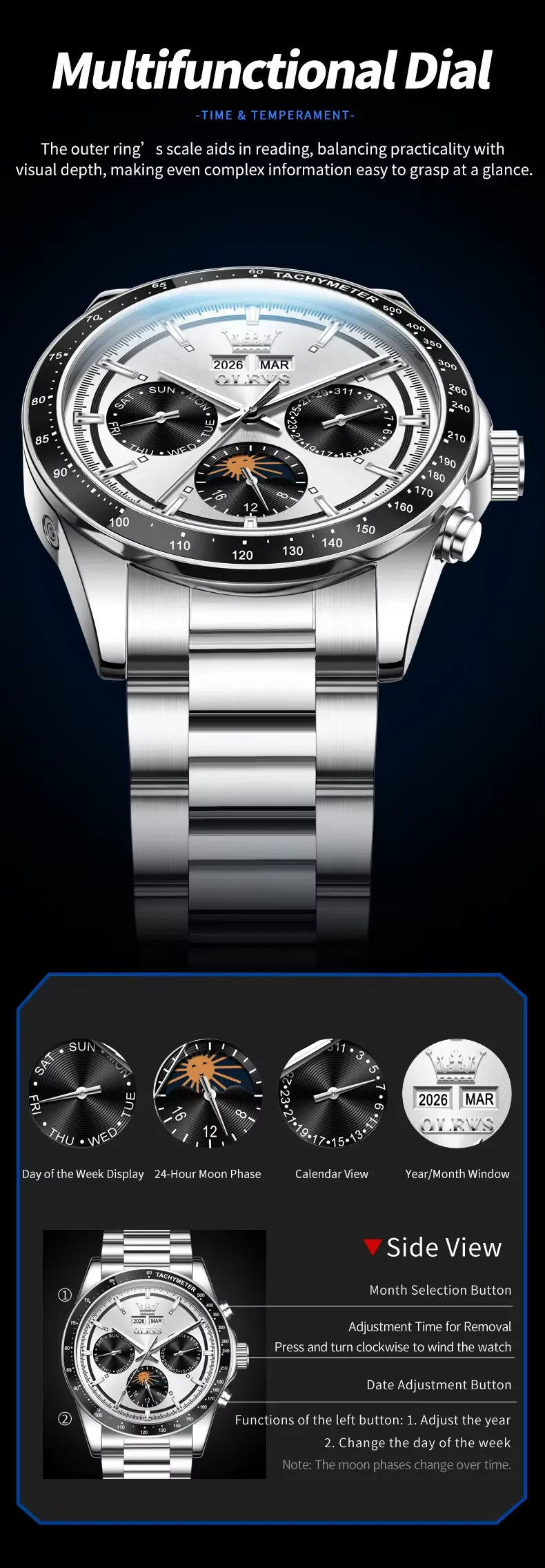 Olevs Men's Watch 6756