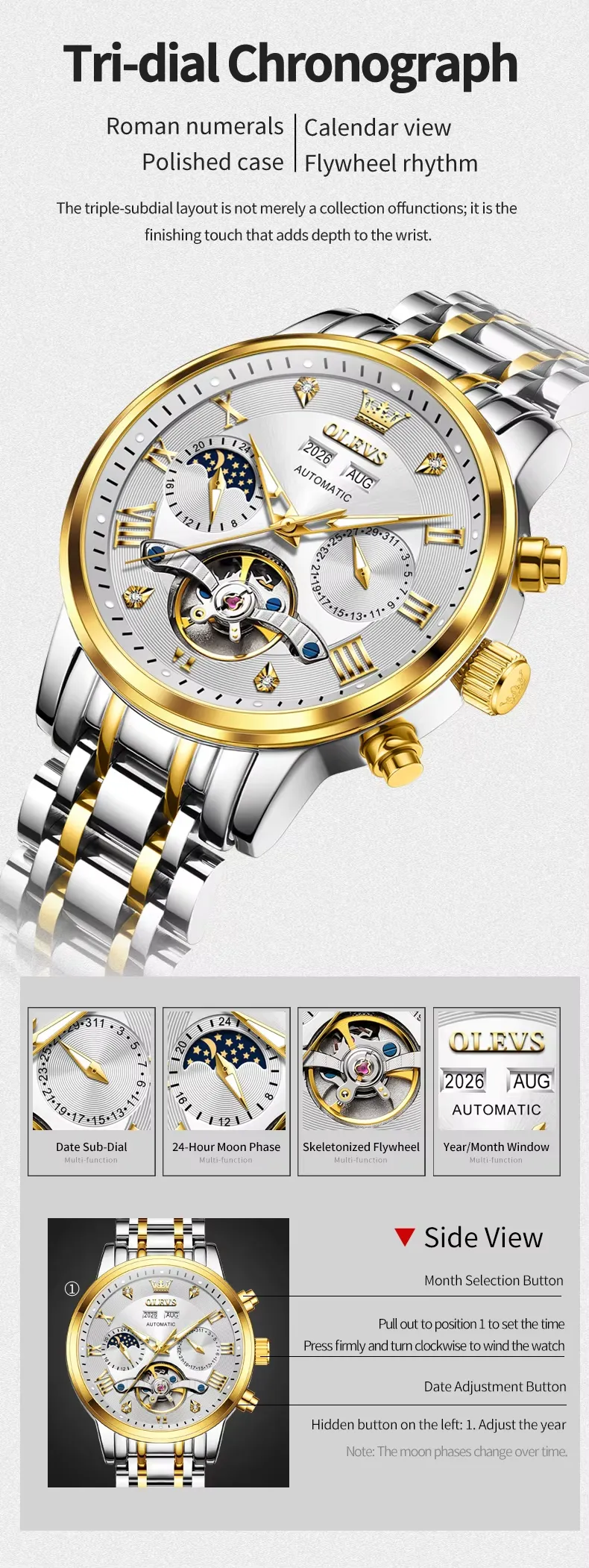 Olevs Men's Watch 6763