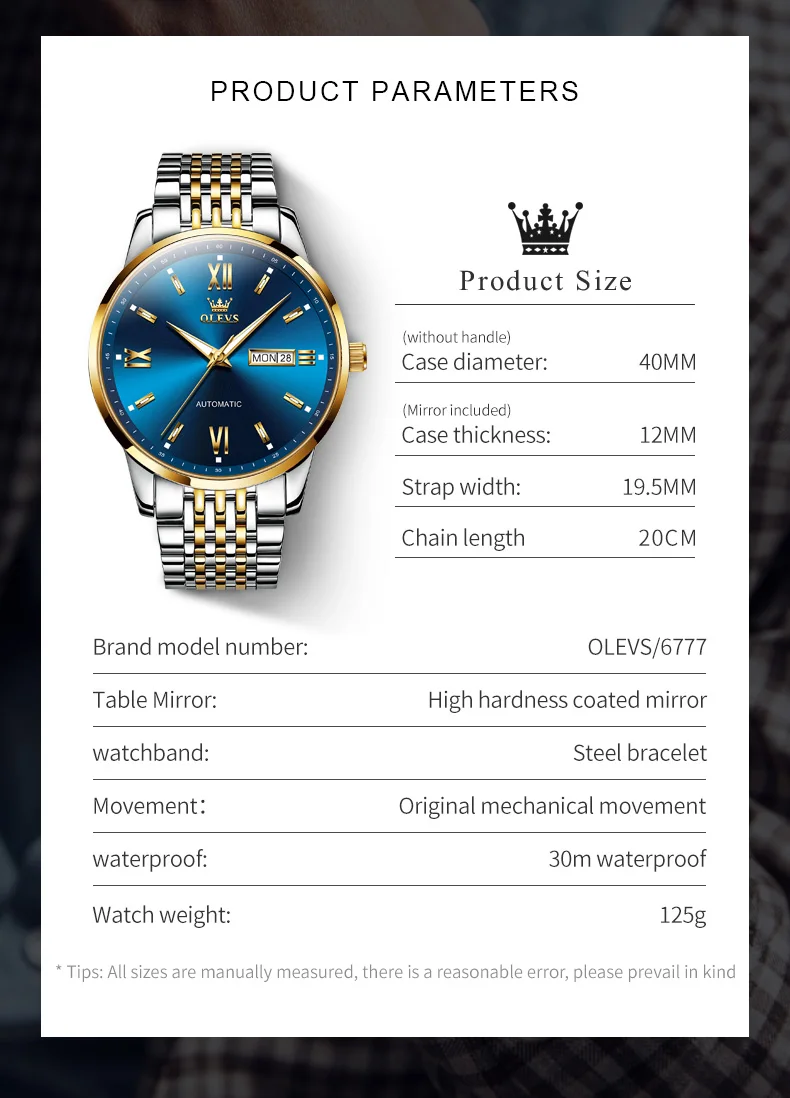 Olevs Men's Watch 6777