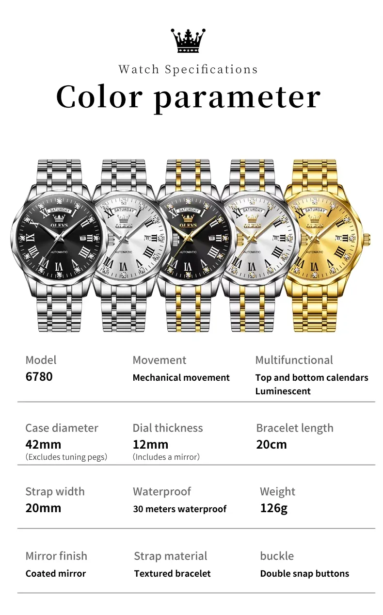 Olevs Men's Watch 6780