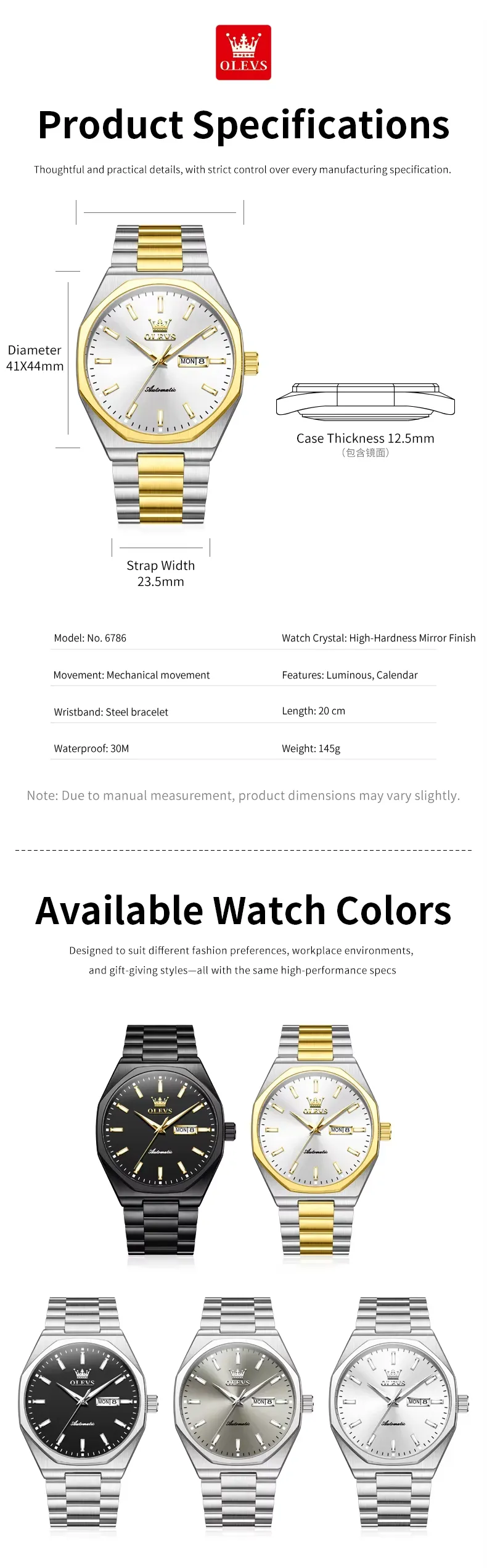 Olevs Men's Watch 6786