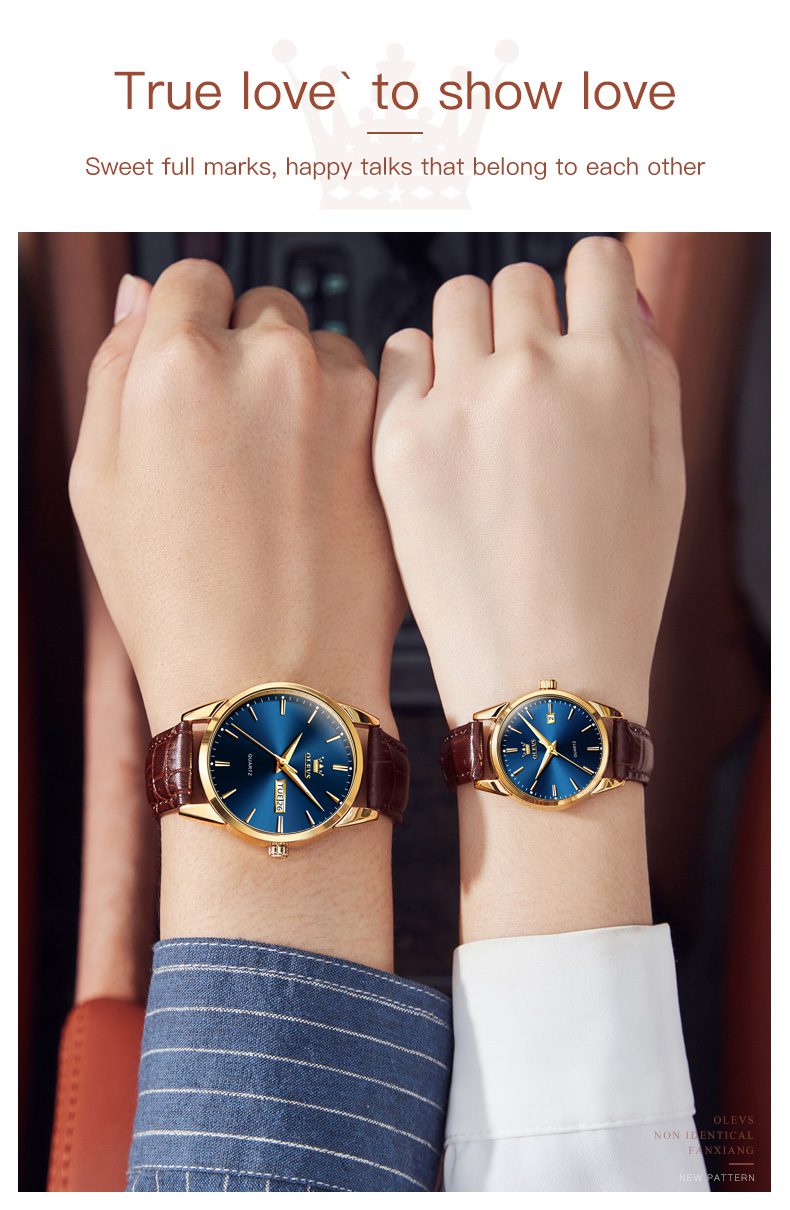 Olevs Couple Watch 6898