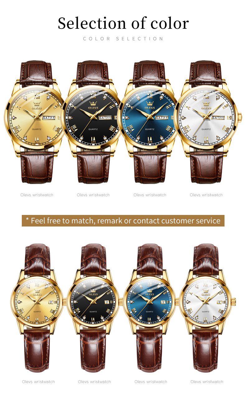 Olevs Couple Watch 6986