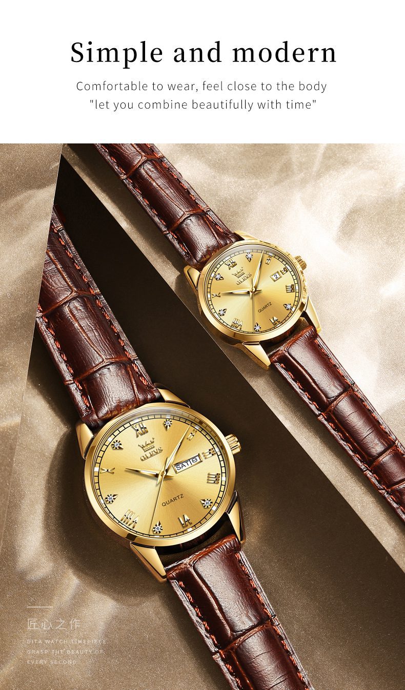 Olevs Couple Watch 6986