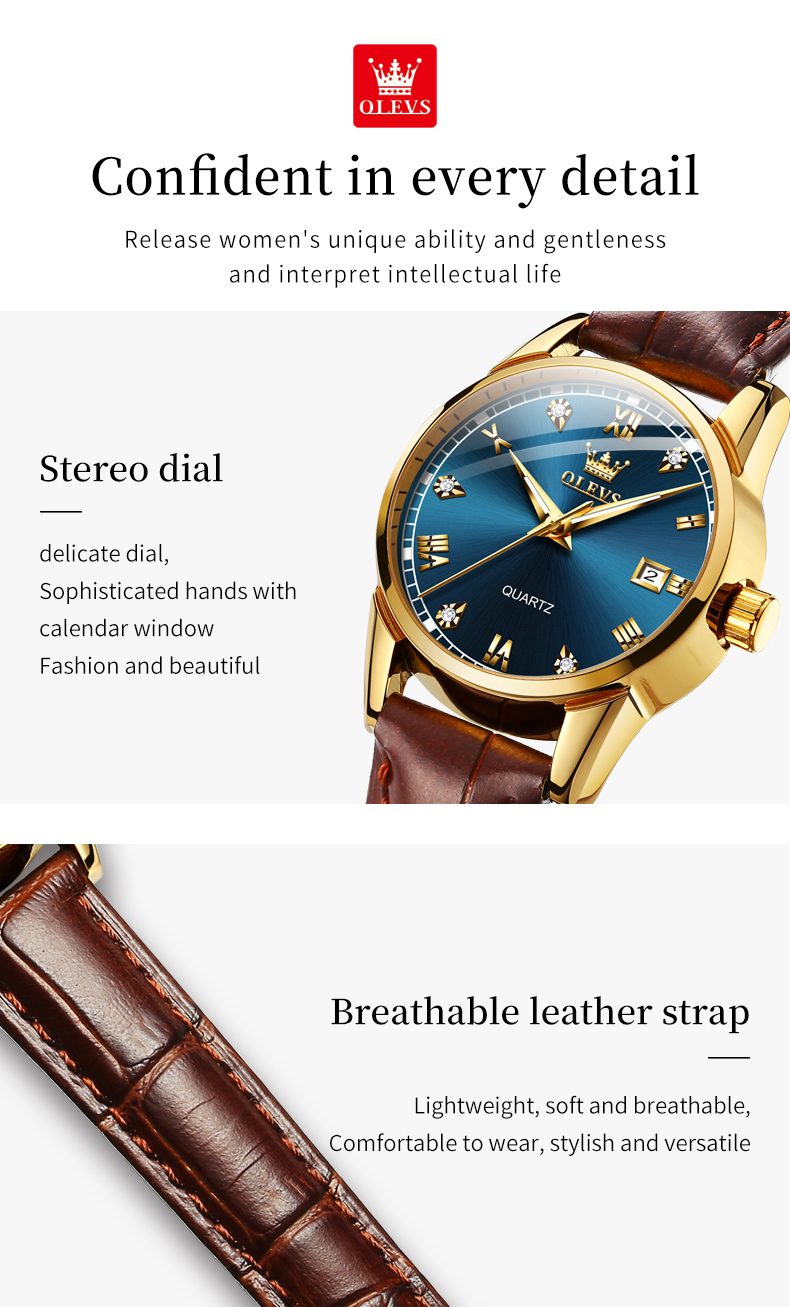 Olevs Couple Watch 6986