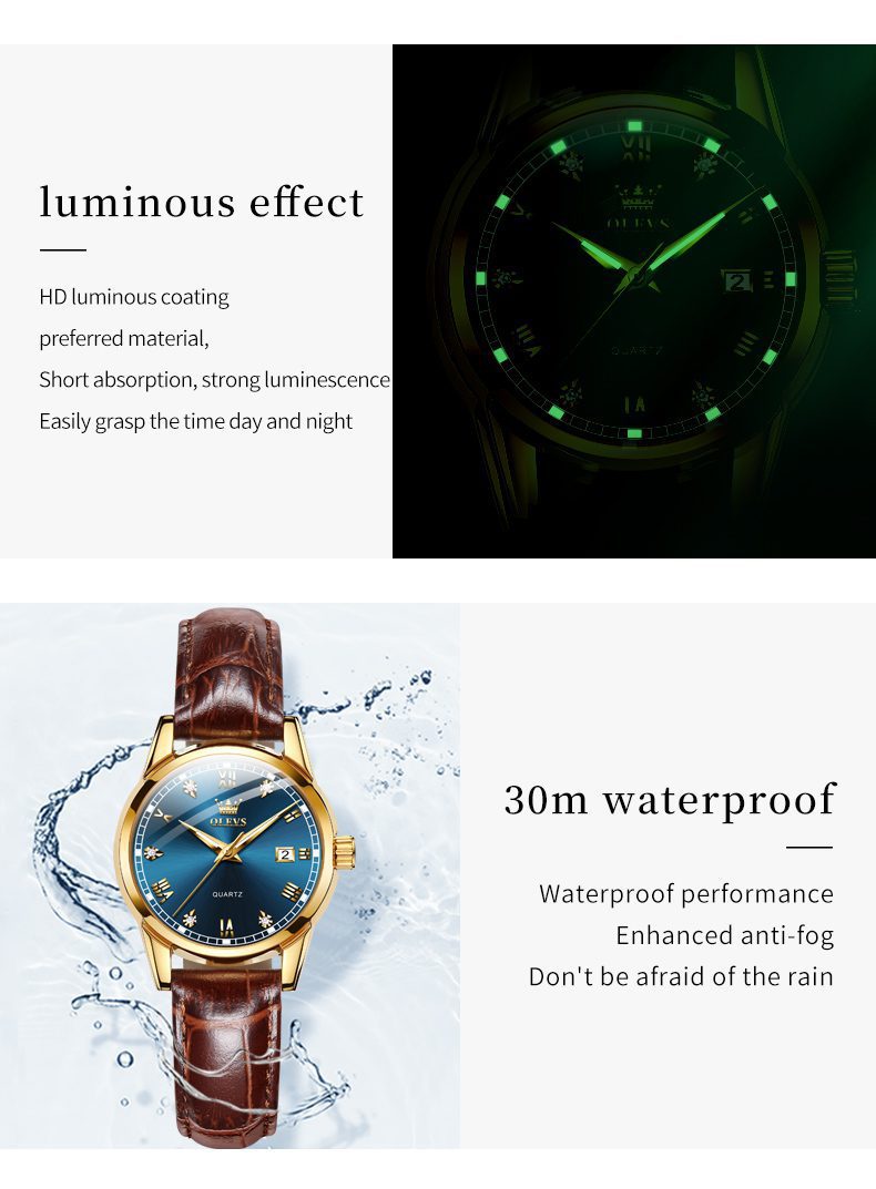 Olevs Couple Watch 6986