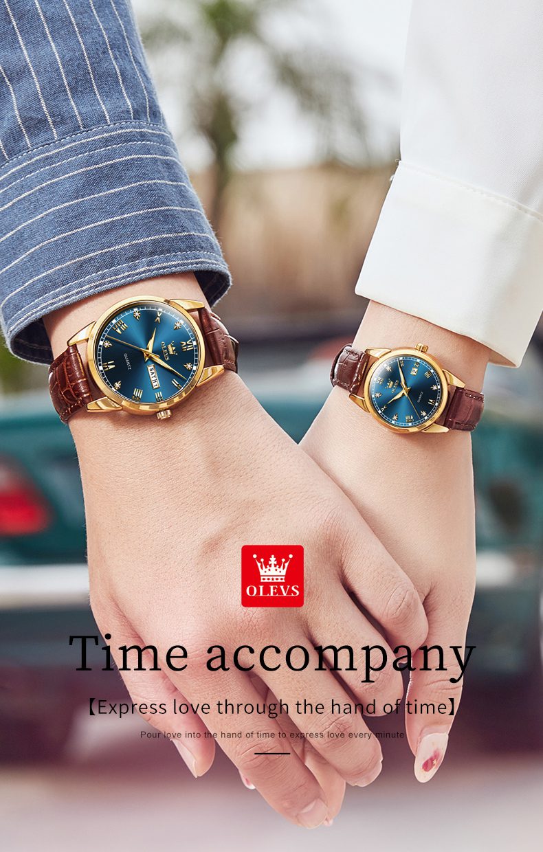 Olevs Couple Watch 6986