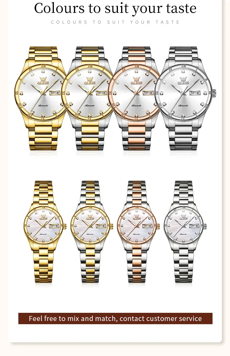 Olevs Couple Watch 7030