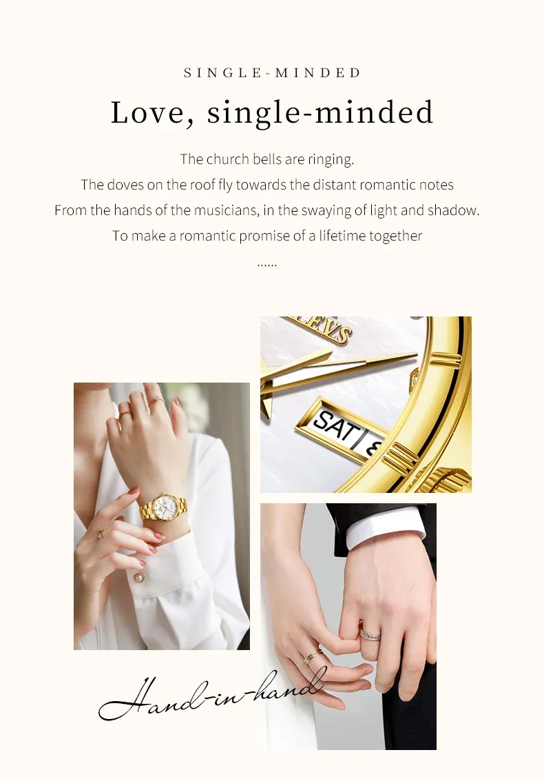 Olevs Couple Watch 7030