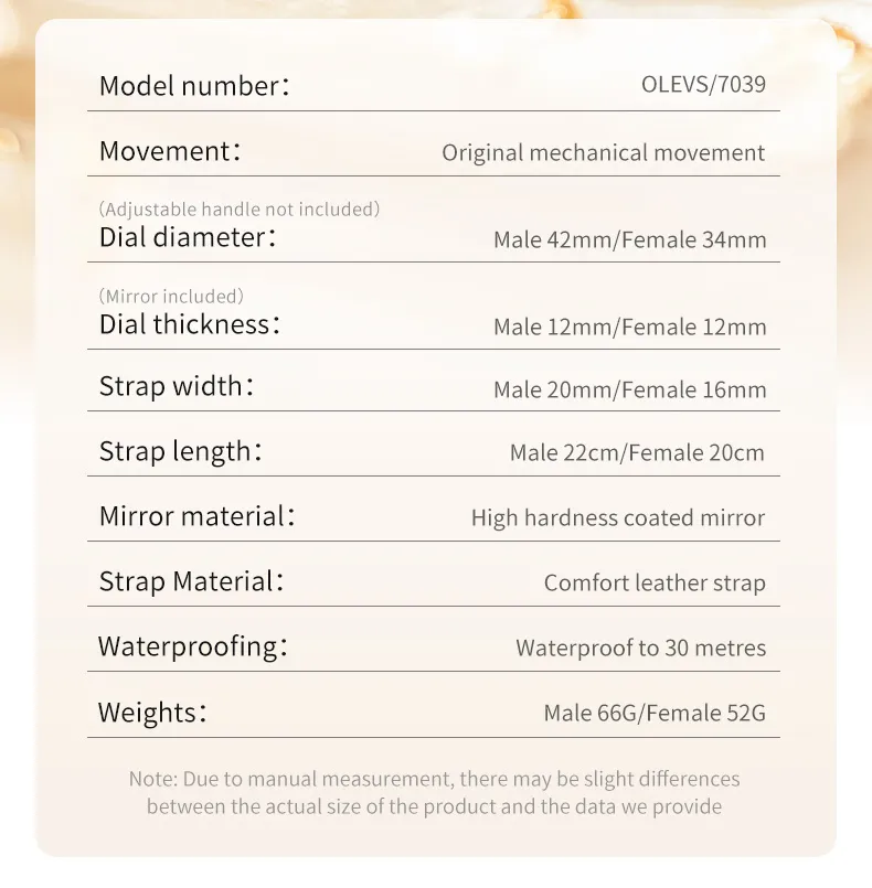 Olevs Men's Watch 7039