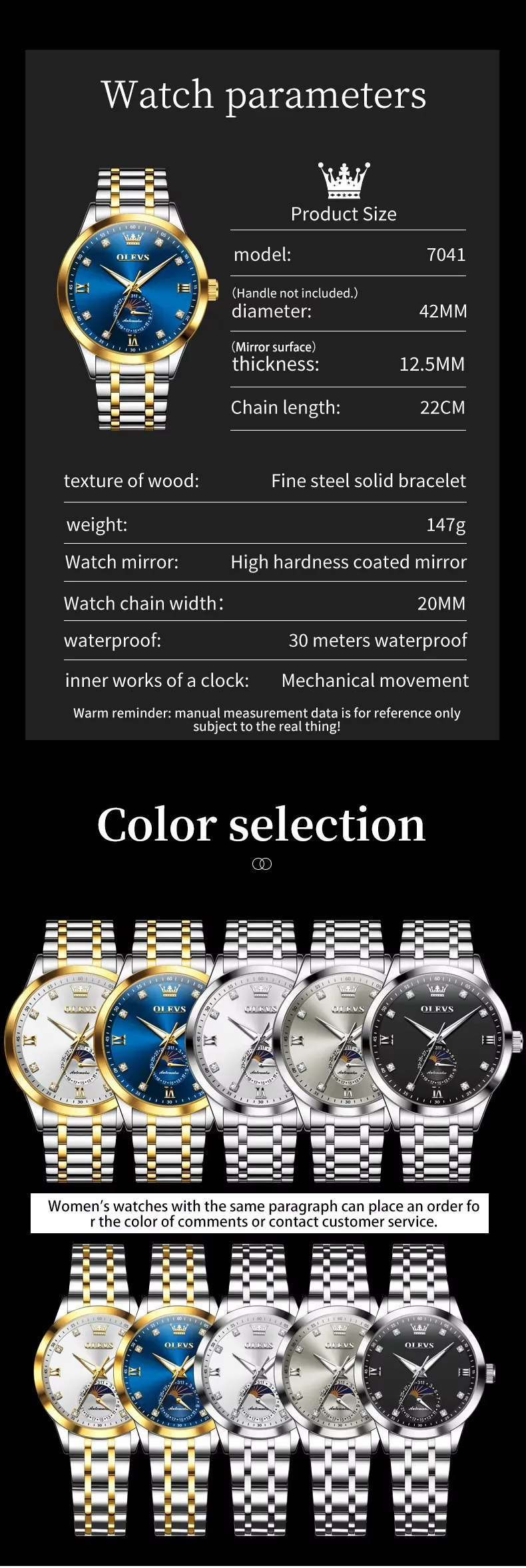 Olevs Men's Watch 7041