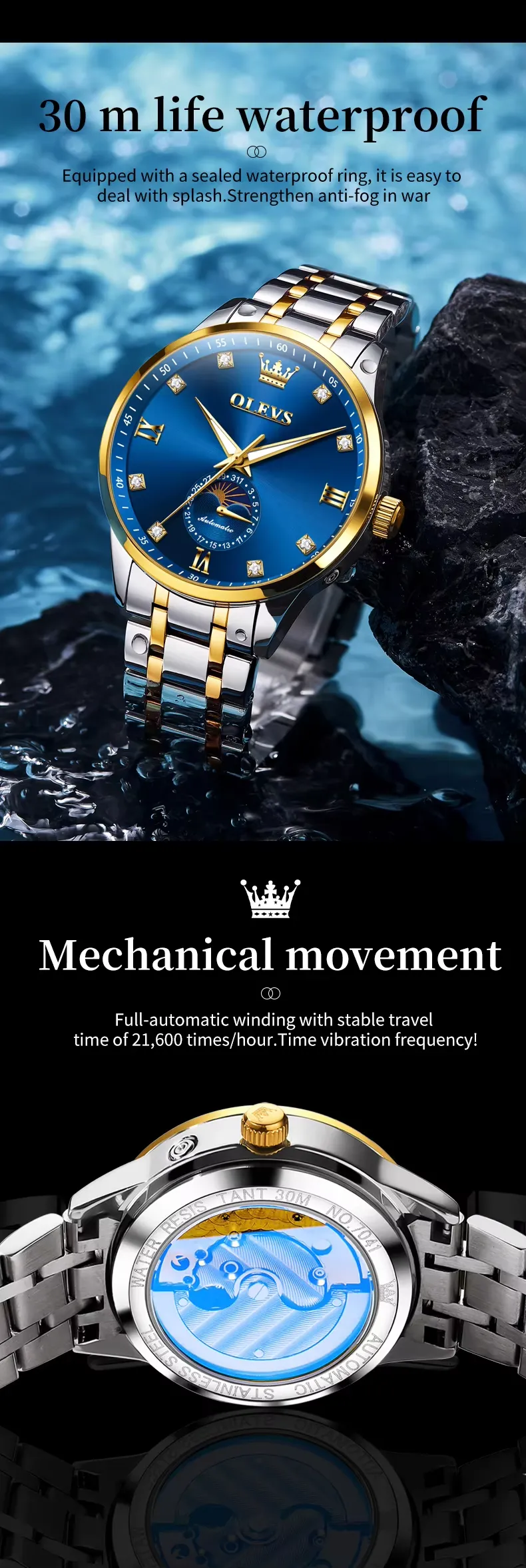 Olevs Men's Watch 7041