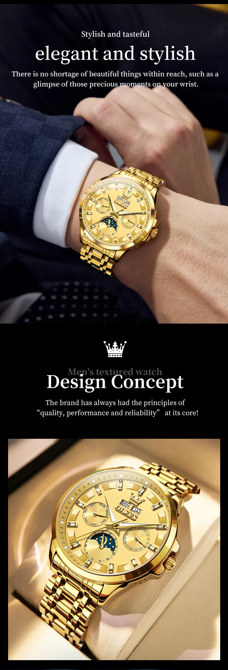 Olevs Men's Watch 7070