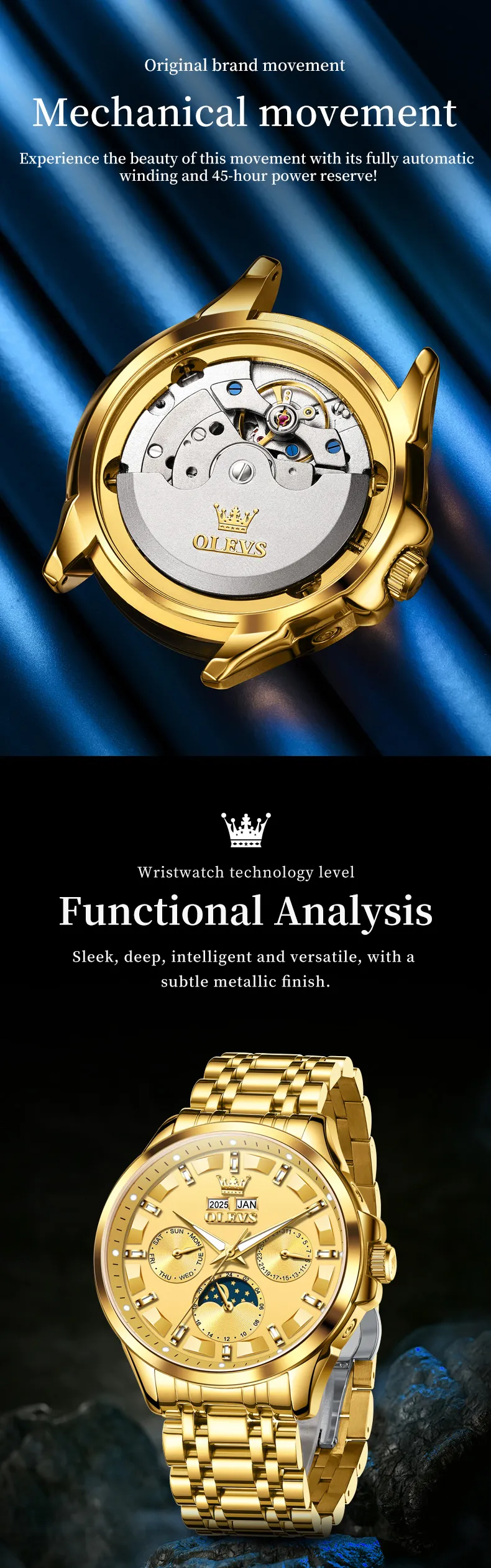 Olevs Men's Watch 7070