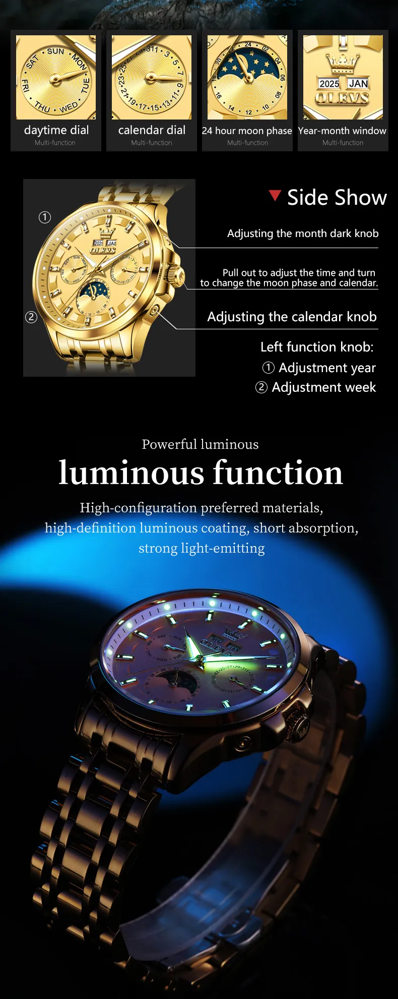 Olevs Men's Watch 7070