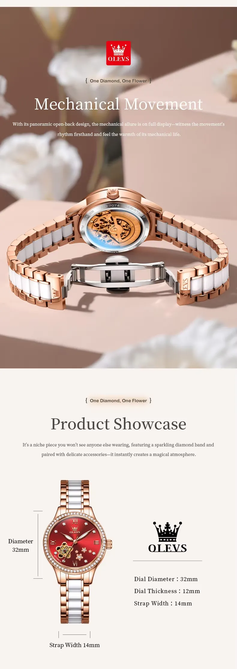Olevs Women's Watch 7074