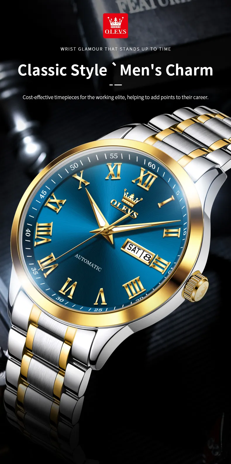 Olevs Men's Watch 7075