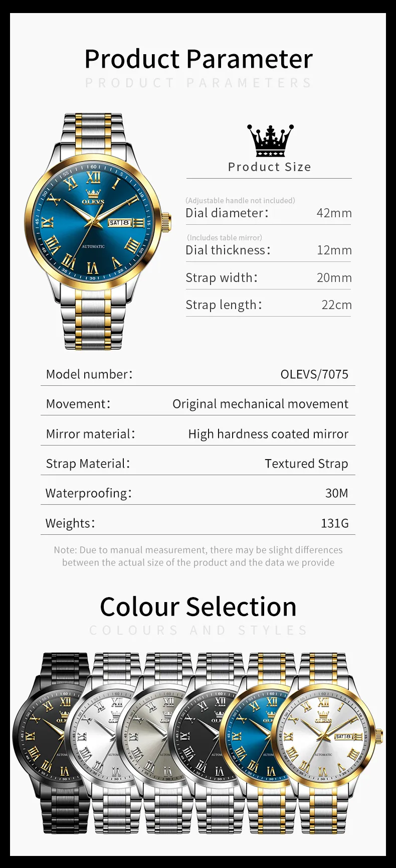 Olevs Men's Watch 7075