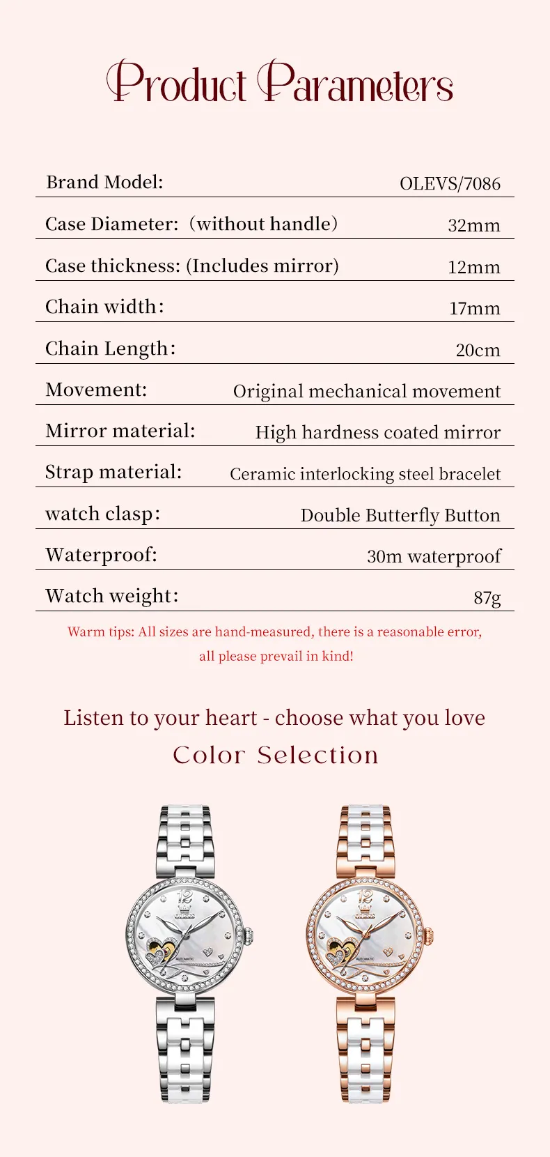 Olevs Women's Watch 7082