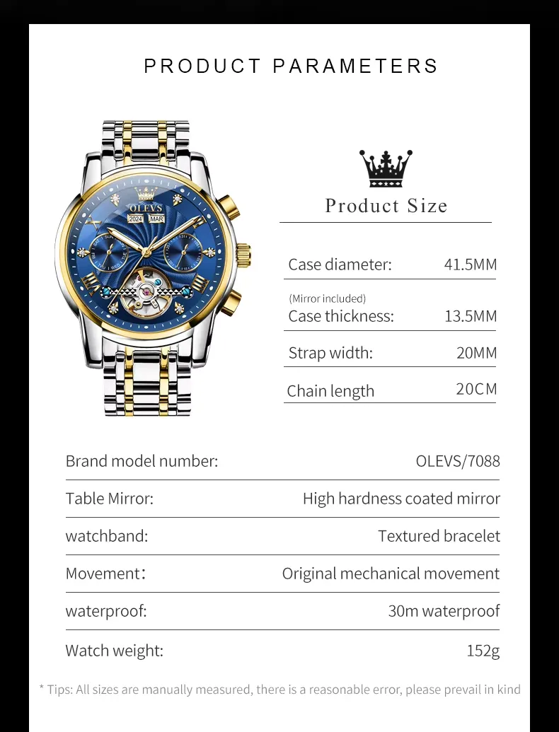 Olevs Men's Watch 7088