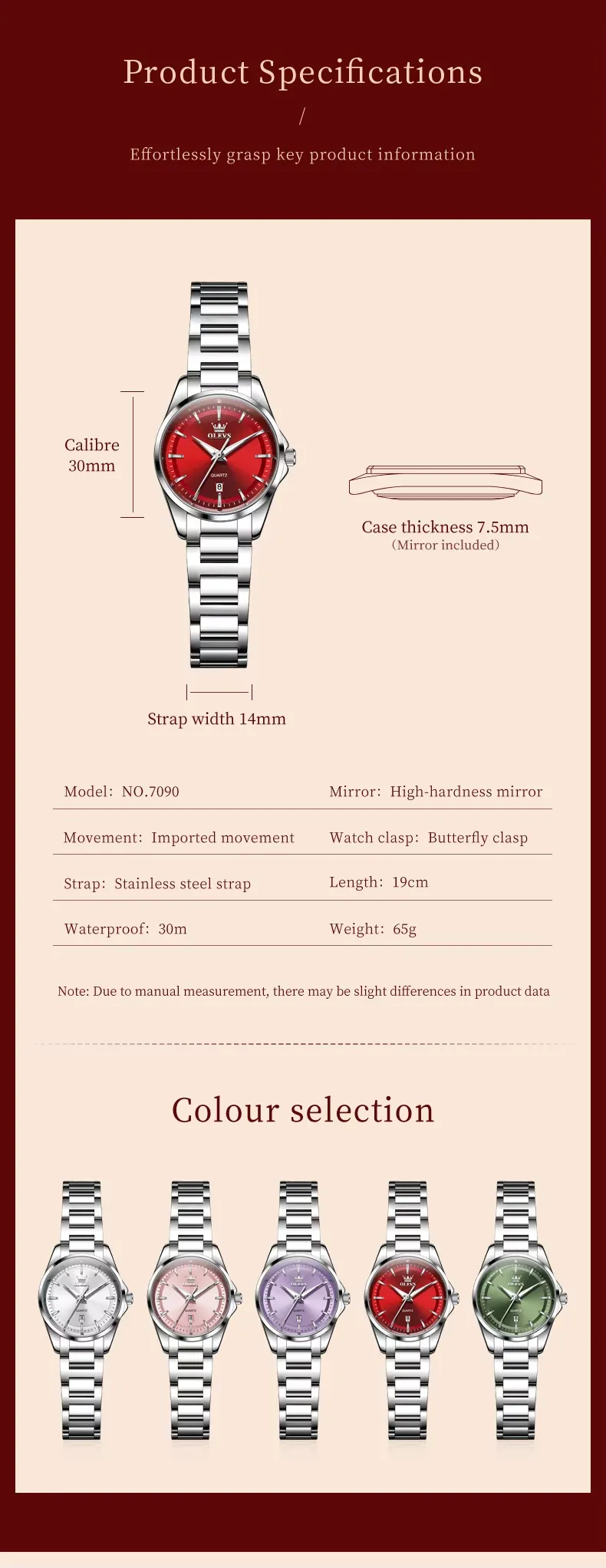 Olevs Women's Watch 7090